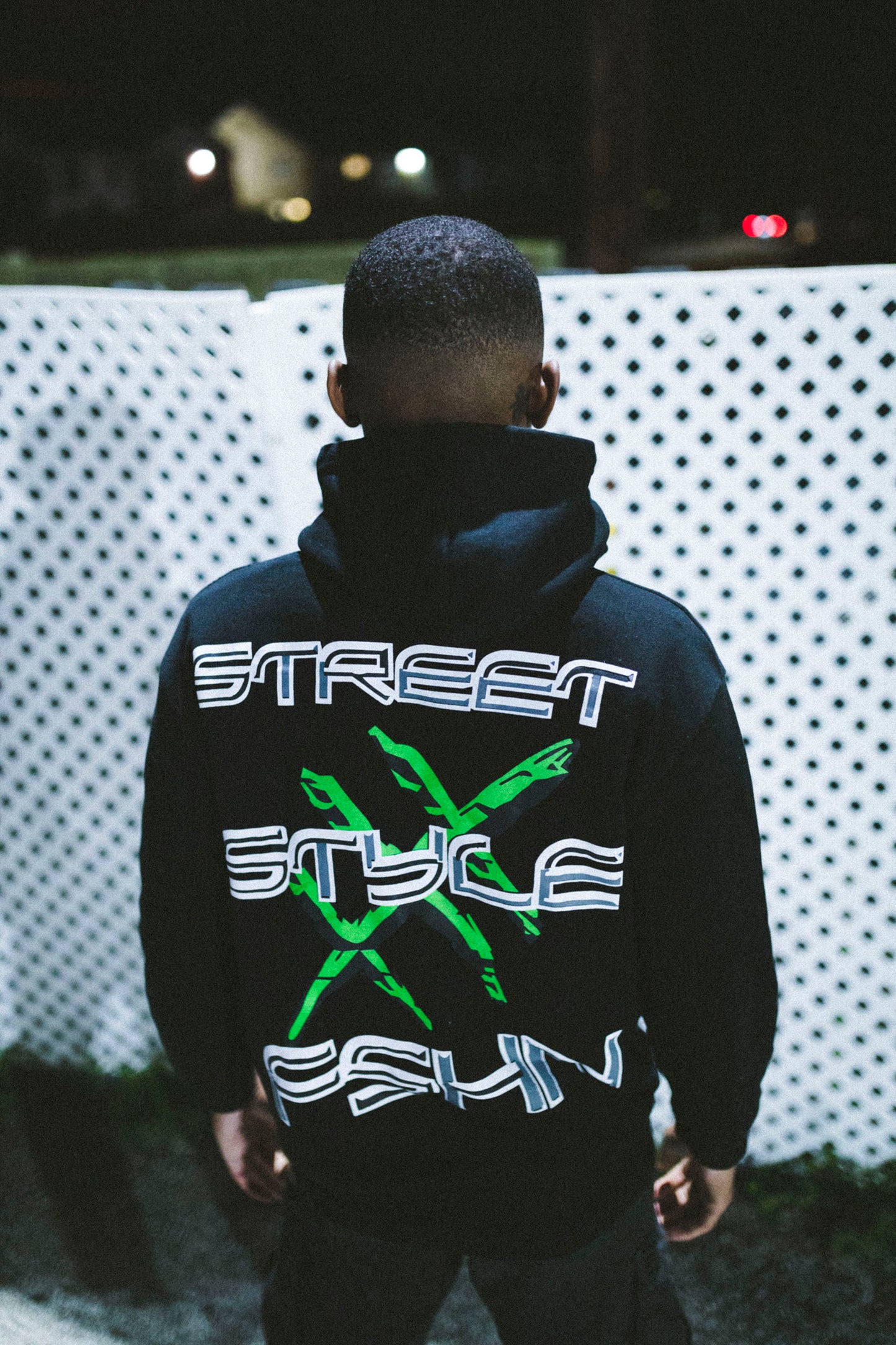 Strixe Street Style FSHN Blk logo hoodie