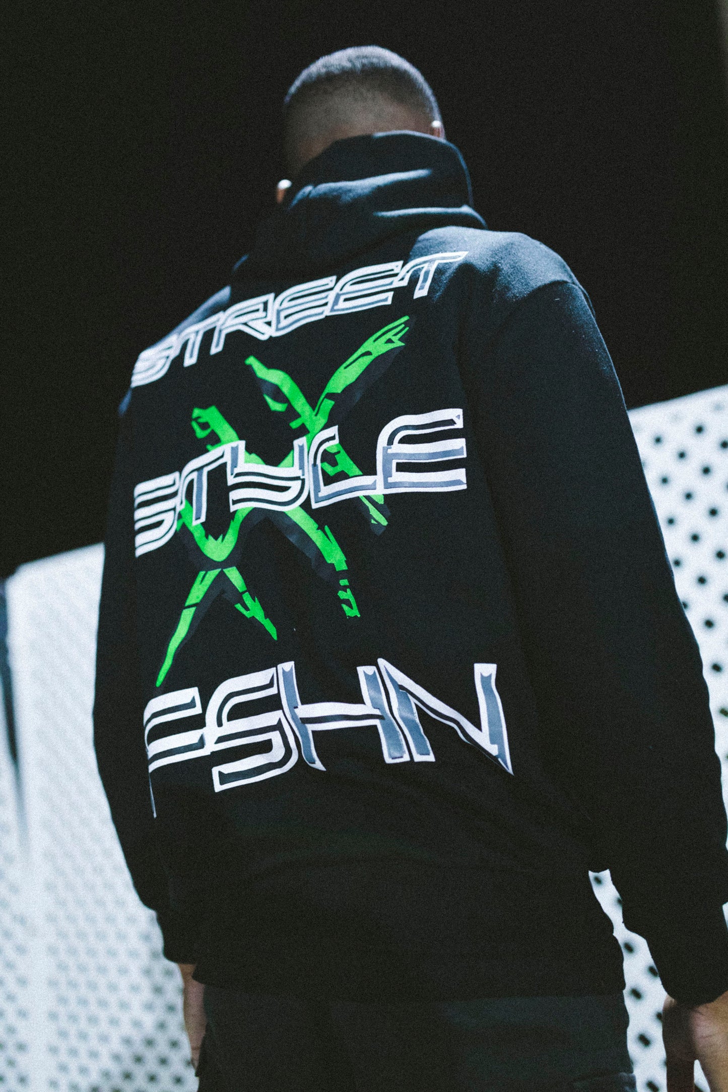 Strixe Street Style FSHN Blk logo hoodie